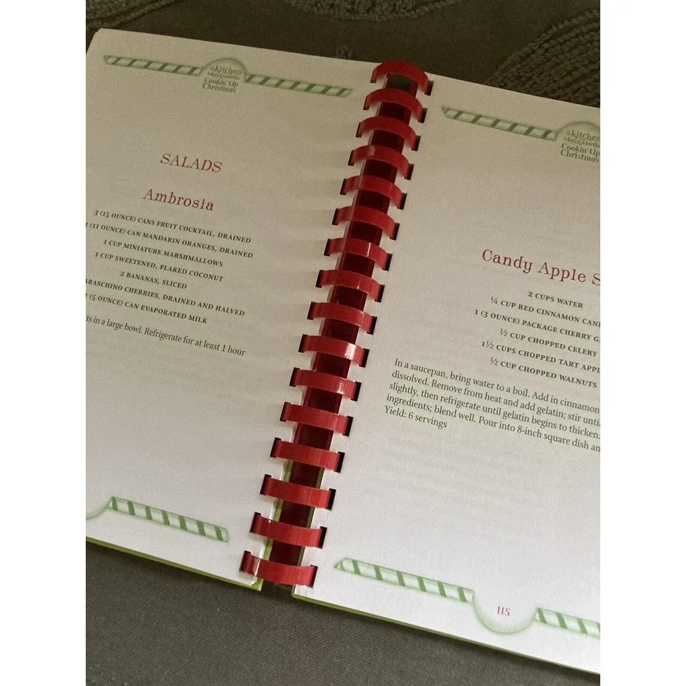 Mary & Martha Cookin' Up Christmas Cookbook Spiral Bound 2006 Holiday Recipes